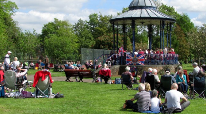 Concerts on bandstand in Memorial Park on Sunday during the summer